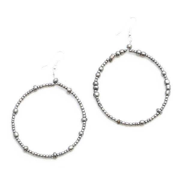 Hoop Beaded Earrings