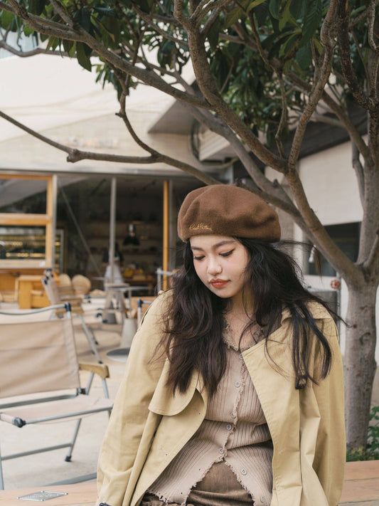 Wool Beret by Lost Pattern NYC - Chestnut Accessories Lost Pattern NYC