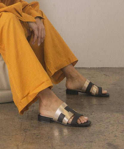 The Parker | Architectural Flat Summer Sandal by Oasis Society