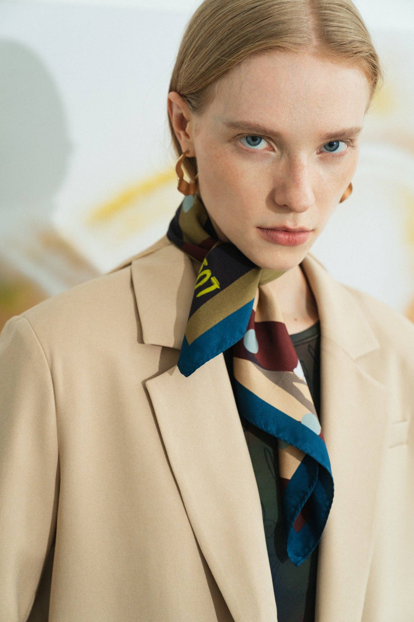 Silk Bandana by Lost Pattern NYC - Coffee Accessories Lost Pattern NYC