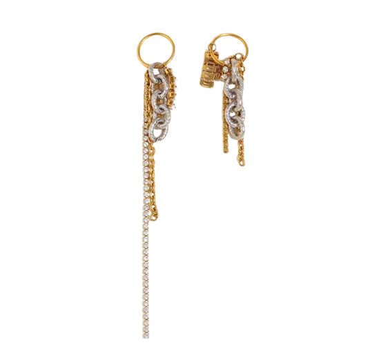 Stacked Chain Hoops by Hoopla Jewelry HoopLa Two Tone