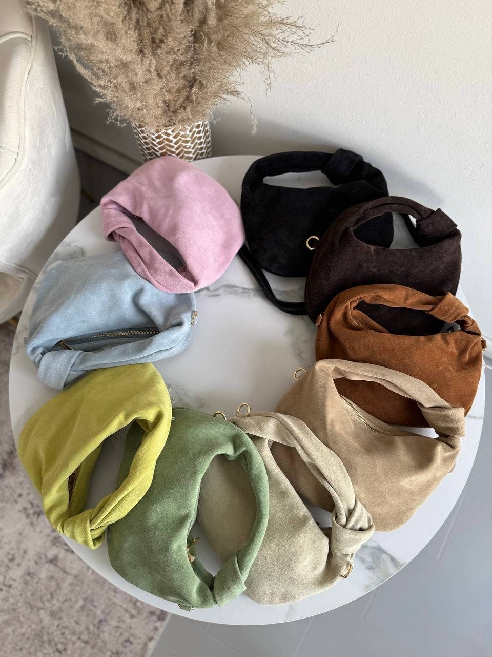 Italian Suede Leather Handbag Handbag LUV & Co.