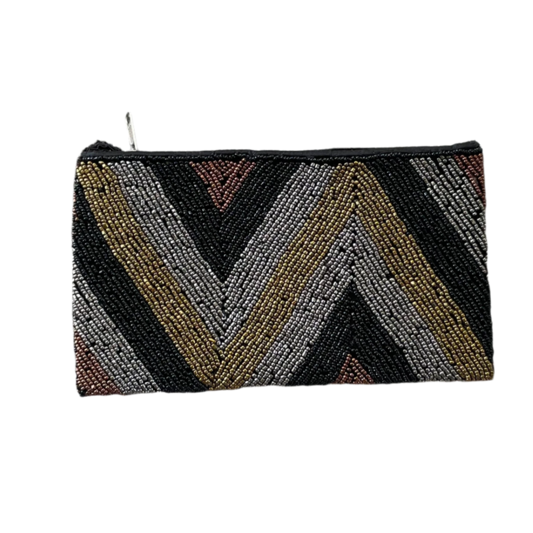 Beaded Zig Zag Clutch Purse Purse Suzie Blue Canada Bronze