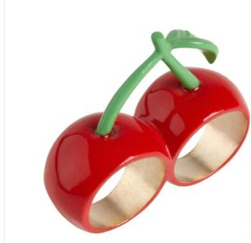 Cherry Season-Double Fruit Ring by HoopLa Jewelry HoopLa