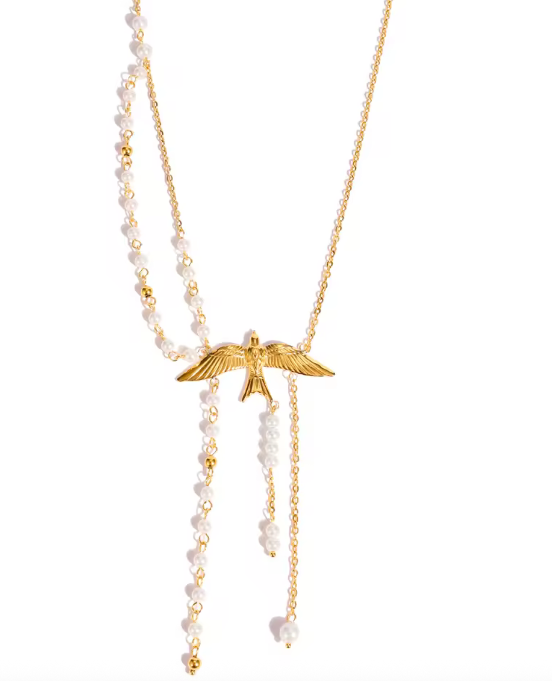 Take Flight Tassel Pearl Necklace by Hoopla Jewelry HoopLa