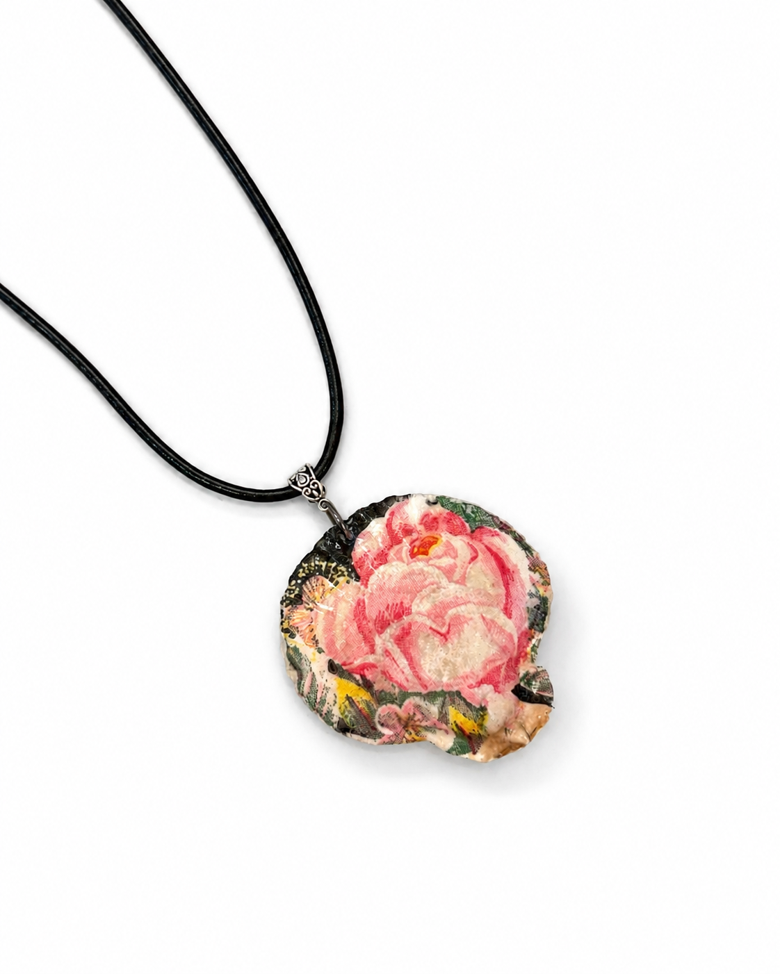 Rose Garden Shell Necklace by Rhoni Rocks Jewelry Rhondi Rocks