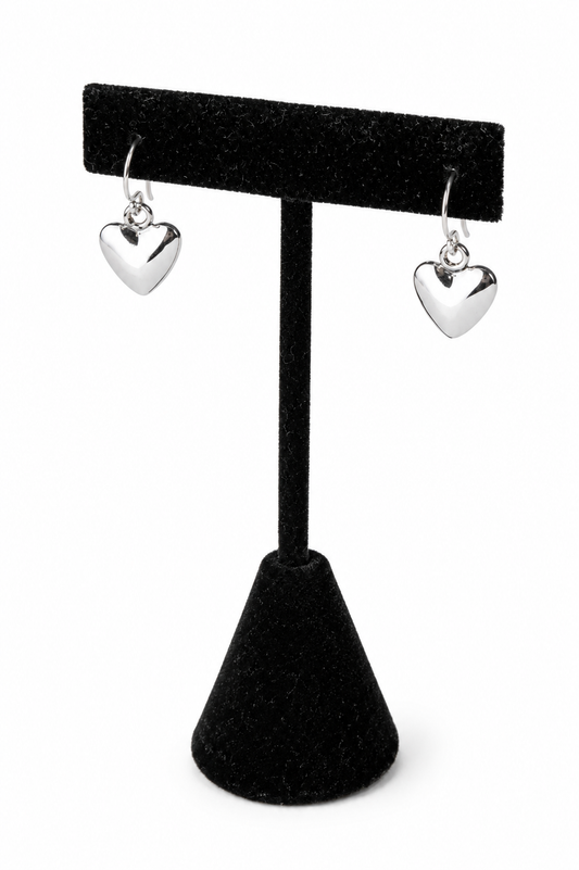 Heart Drop Earrings Earrings King of Glitz