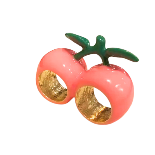 Cherry Season-Double Fruit Ring by HoopLa Jewelry HoopLa