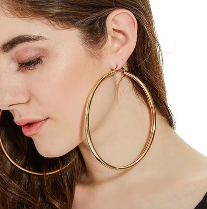 Thick and Bossy 14K Hoops by Hoopla