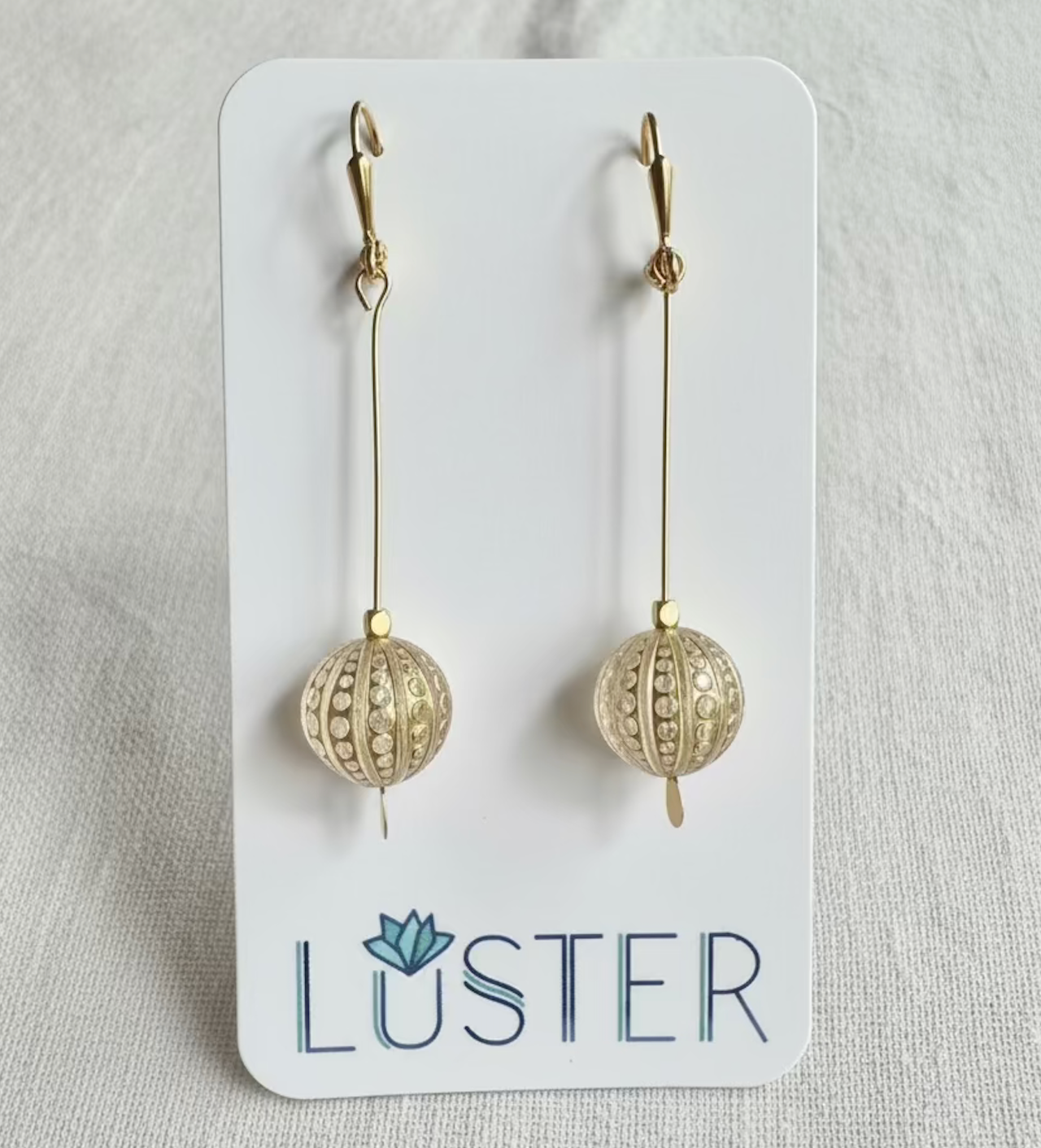 Brass + Studded Earrings by Luster Jewelry LUSTER