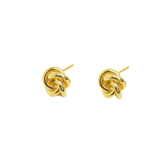 Gold Knot Studs by Luster Jewelry LUSTER