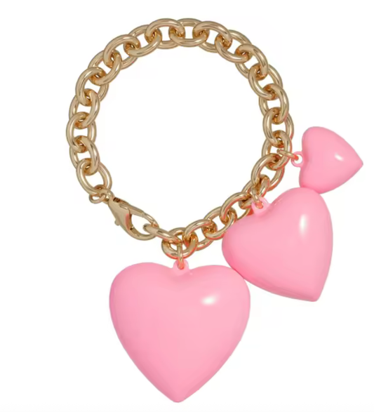 HoopLa - Have a Heart- Triple Heart Bracelet- Enamel HoopLa