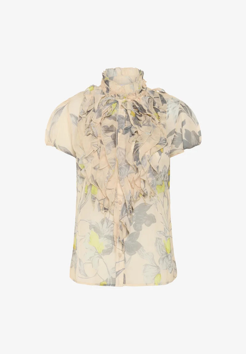 Liija SZ Crinkle SS Shirt by Saint Tropez Blouse Saint Tropez