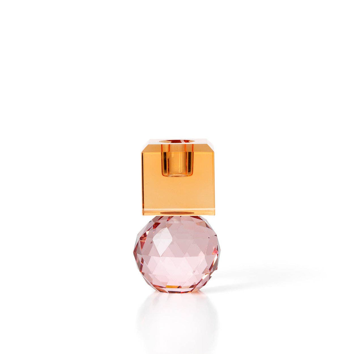 The Citrine & Rose Quartz Candle Holder Home Bazar Bizar Living