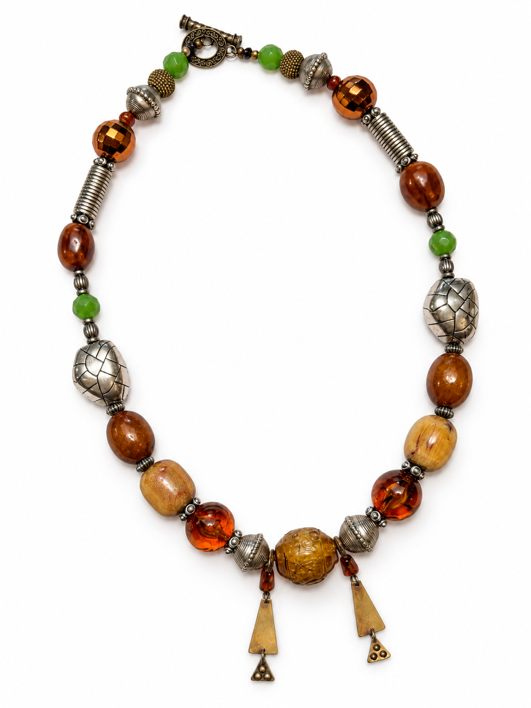Antique Resin & Wood Necklace by Rhondi Rocks Jewelry Rhondi Palangio