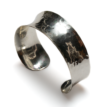 Hammered Metal Cuff - Silver Colour