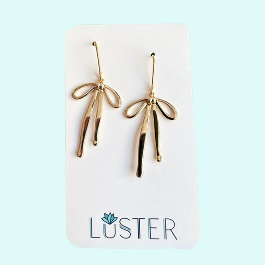 Bowtie Dangle Earrings Accessories LUSTER