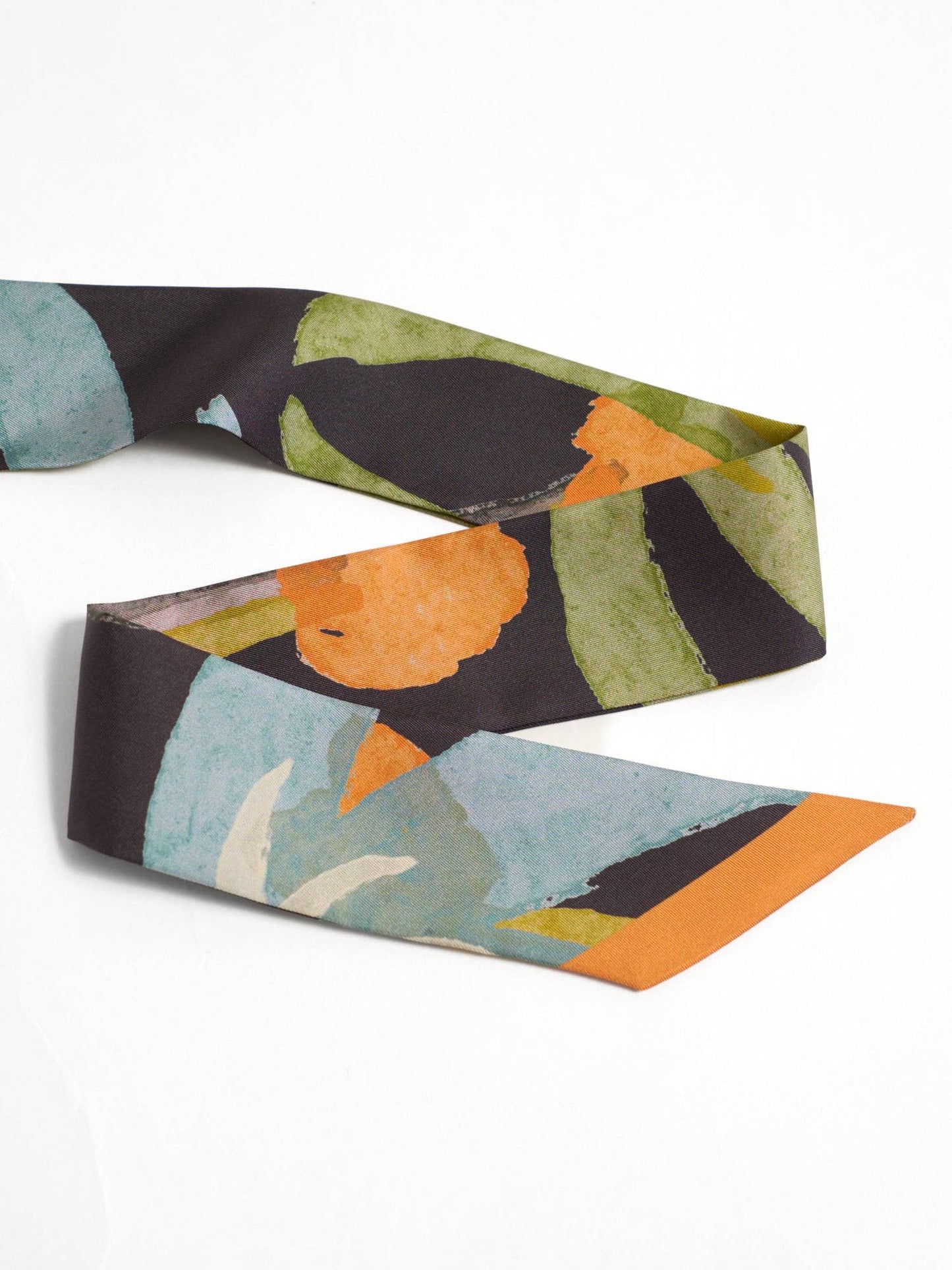Silk Twill Skinny Scarf by Lost Pattern Accessories Lost Pattern NYC