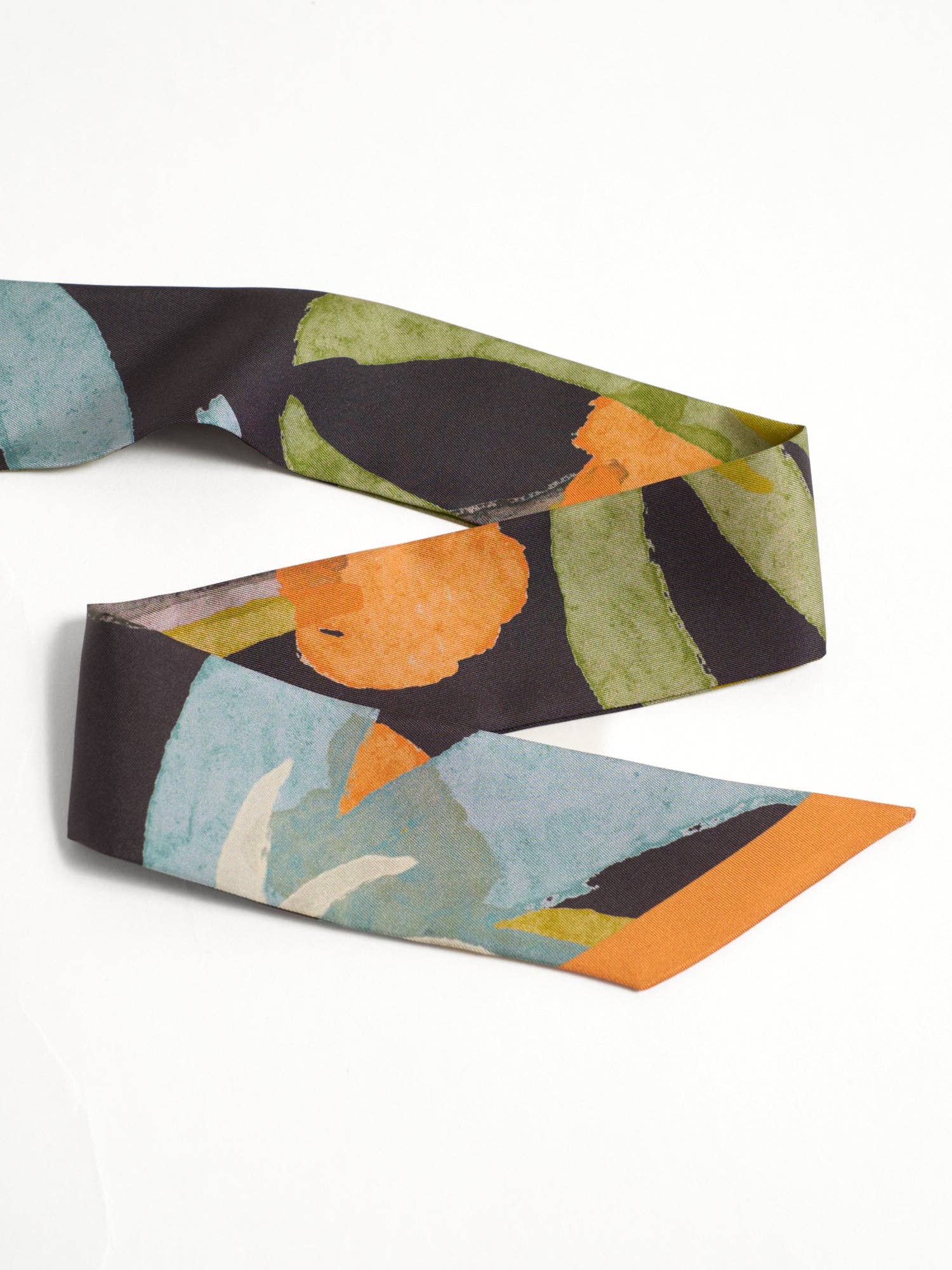 Silk Twill Skinny Scarf by Lost Pattern Accessories Lost Pattern NYC