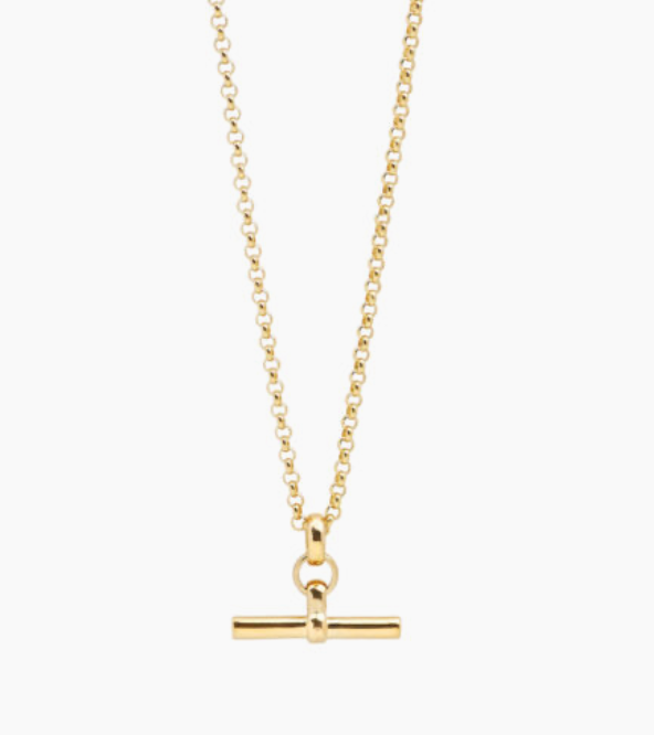 T Bar Steel 14K Gold by HoopLa Jewelry HoopLa Yellow Gold