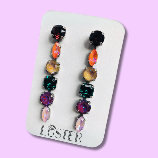 Swarovski Crystal Dangle Statement Earrings