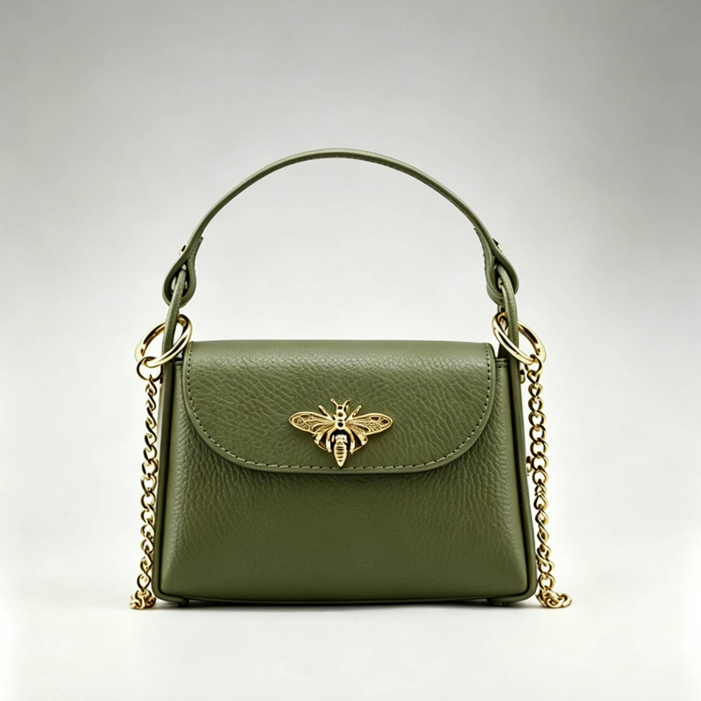Bee Happy Mini Leather Crossbody Bag Purse Nanabags
