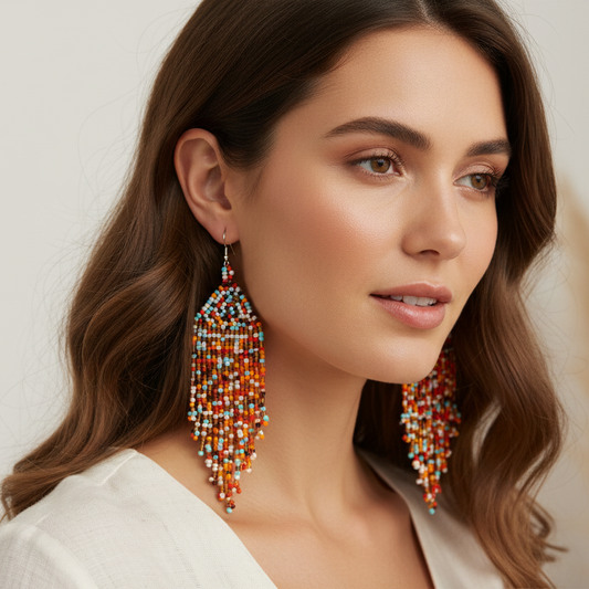 Beaded Tassel Earring by Suzie Blue Jewelry Suzie Blue Canada