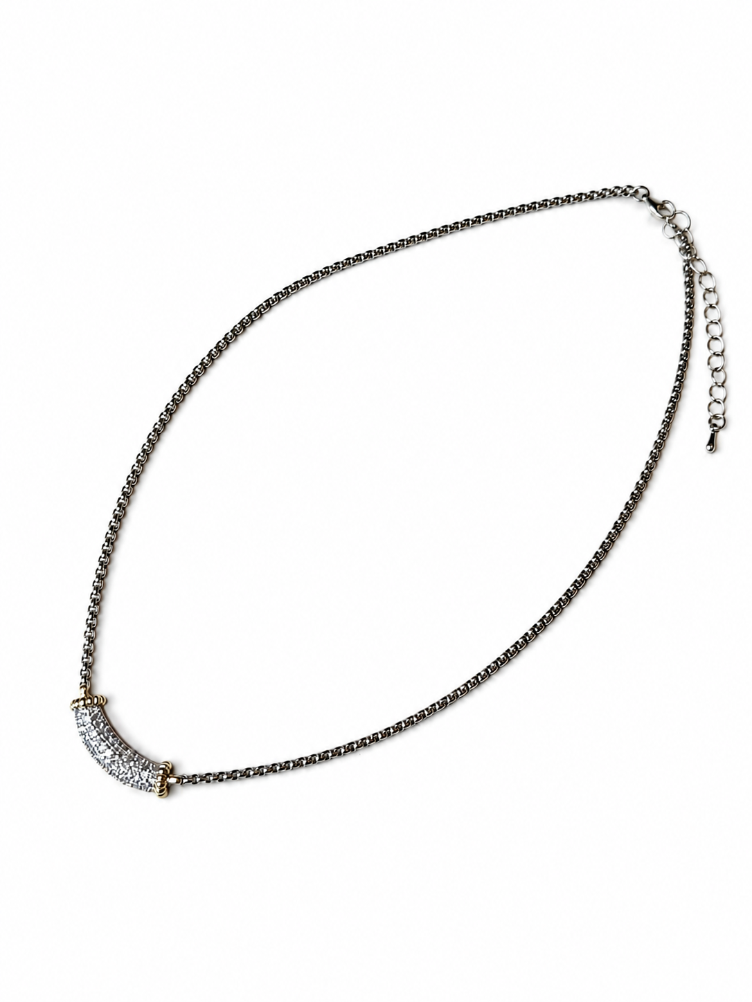 Crystal Curve Necklace Necklace King of Glitz