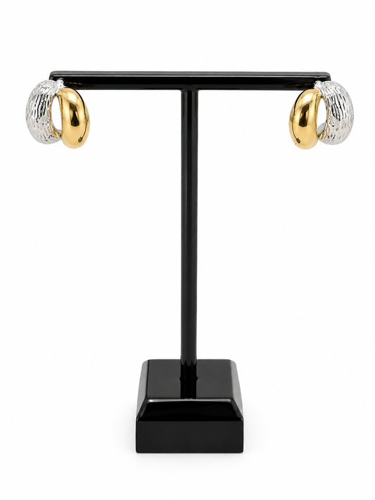 Verona Two-Tone Hoops Maison Khloe