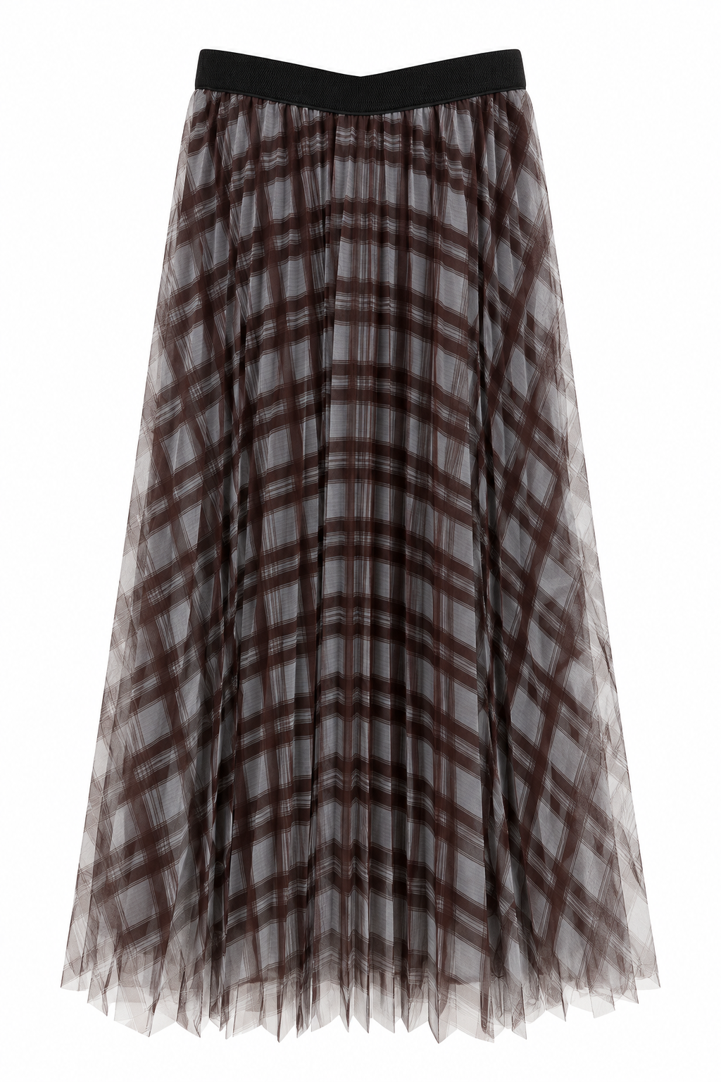 The Plaid Mesh Maxi Skirt by Pink Martini Pink Martini