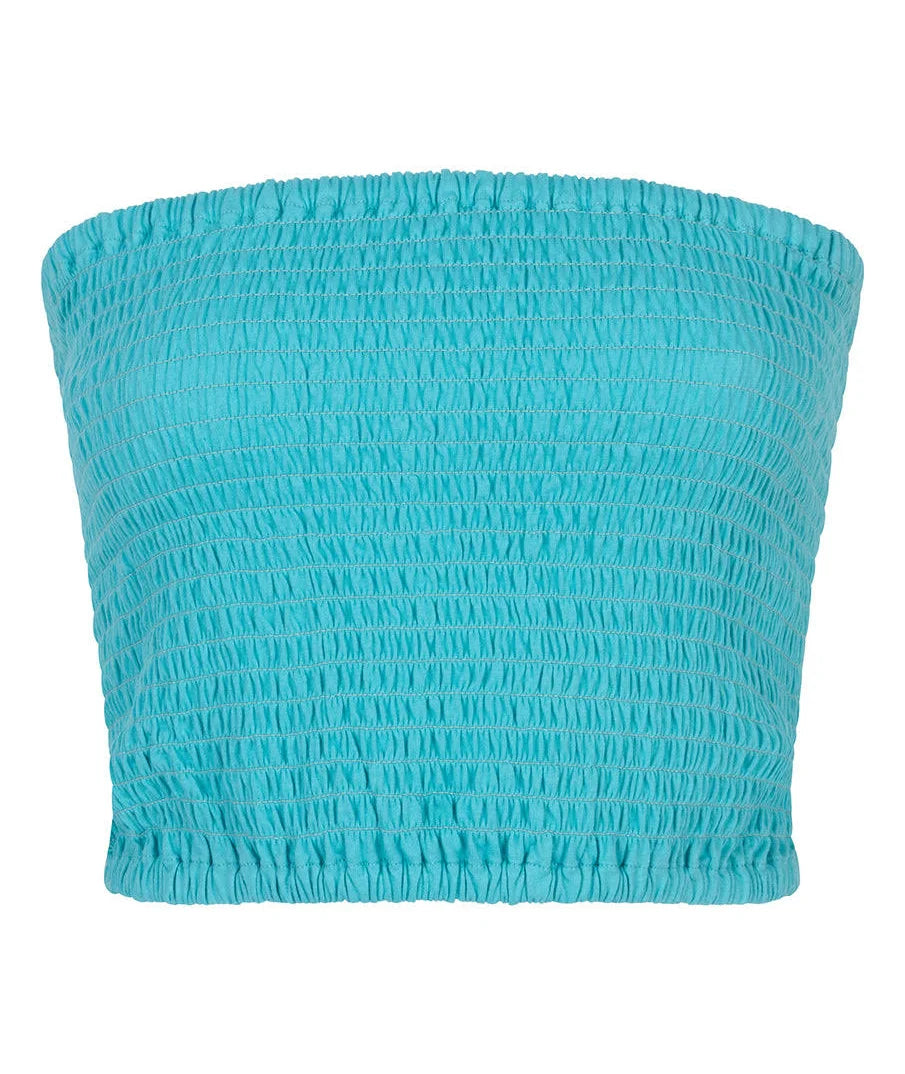 Eyelet Bandeau by EsQualo Tops EsQualo Lagoon