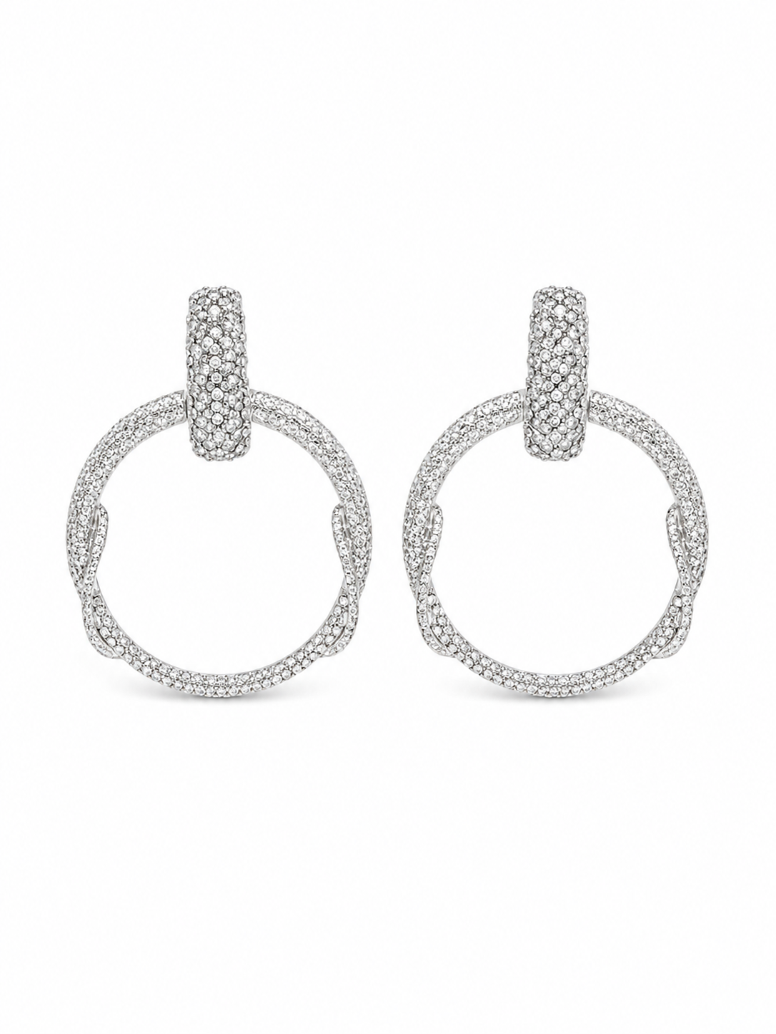 Luxe Crystal Hoops Accessories King of Glitz