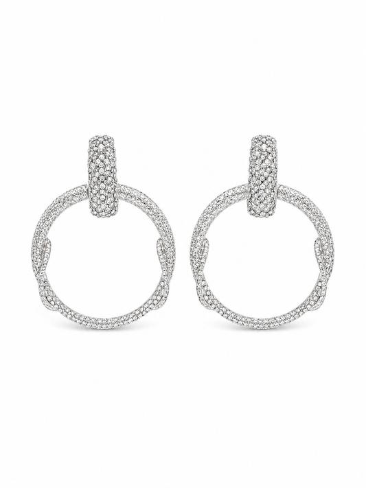 Luxe Crystal Hoops Accessories King of Glitz