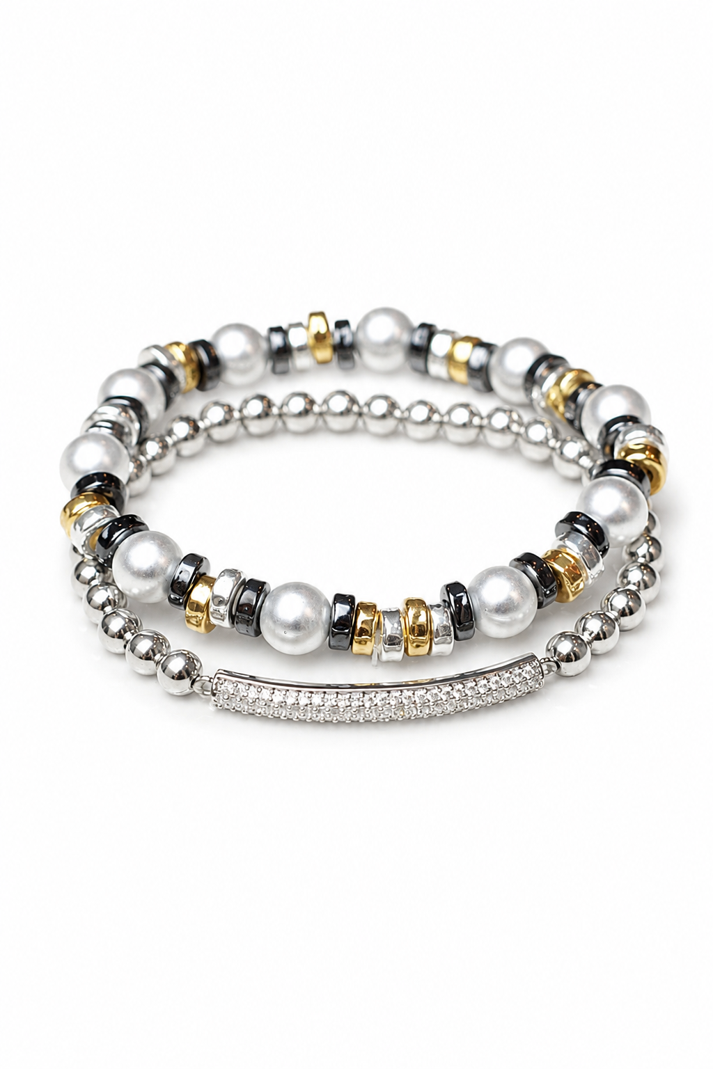 Luxe Beaded Bracelet Stack Bracelet King of Glitz