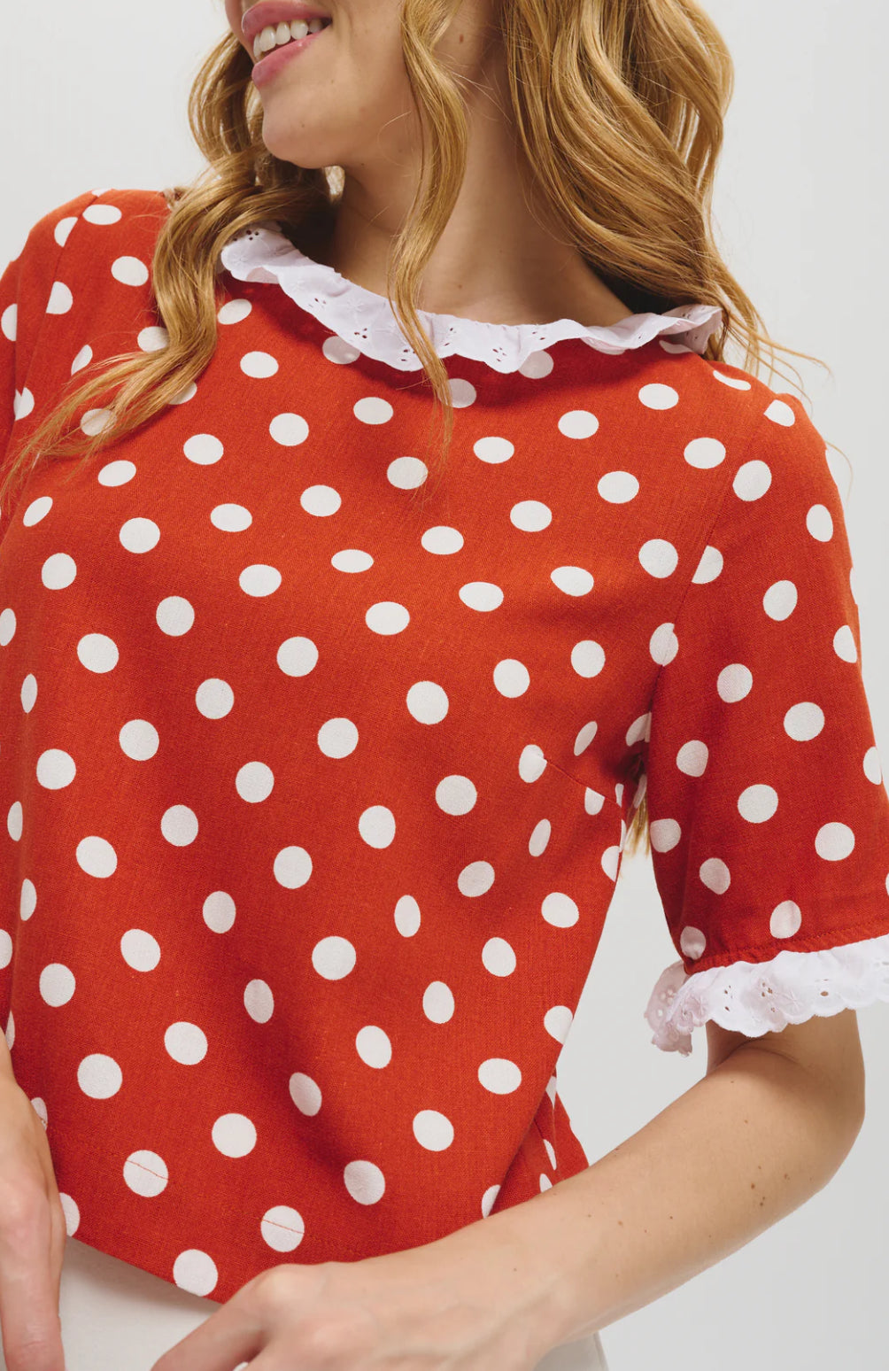 Polka Dot Short Sleeve by Lele de Baltzac Blouse Lele de Baltzac