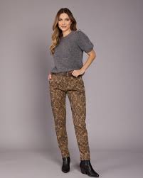 Damask Printed Khaki by Elissia - 50% Off