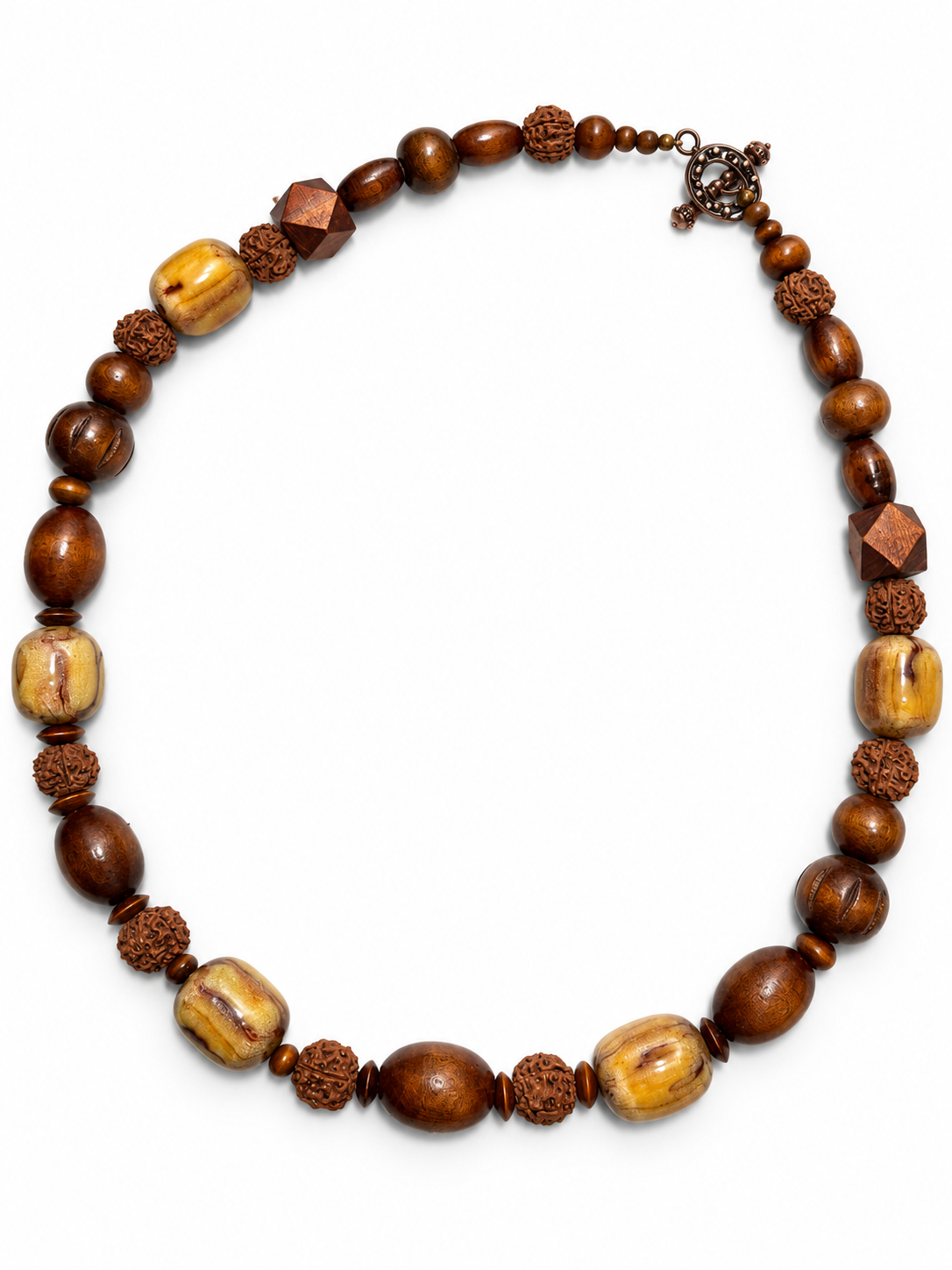 Wood, Rucuk Nut, Antique Resin by Rhondi Rocks Jewelry Rhondi Rocks
