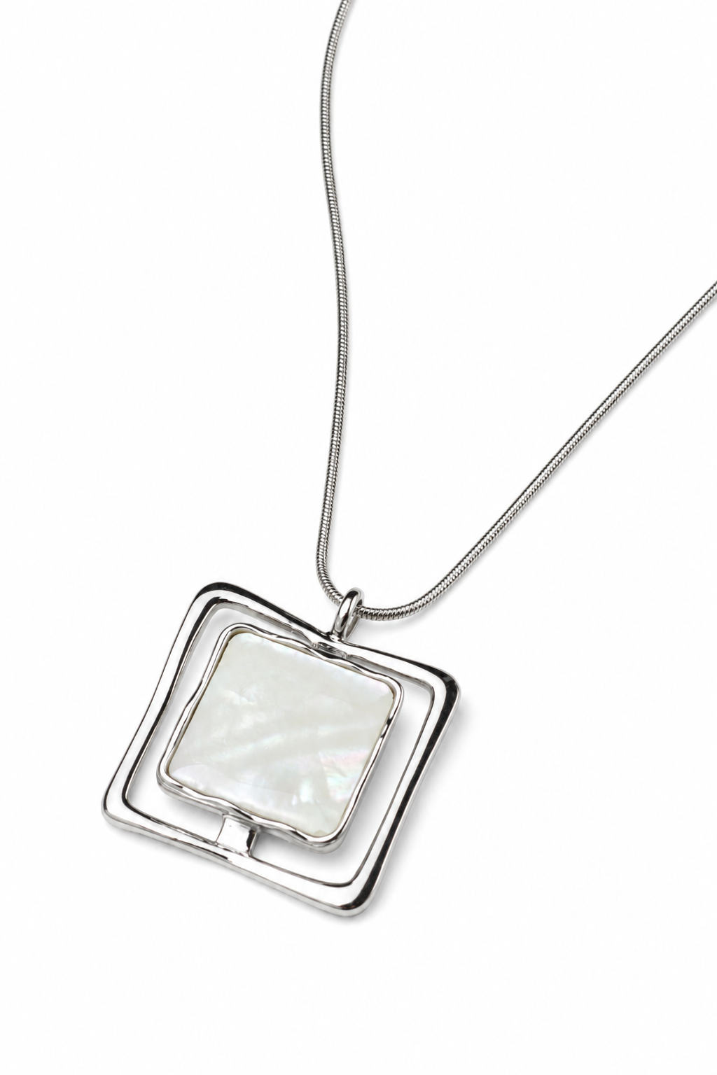 Square Luxe Pendant Necklace Necklace King of Glitz
