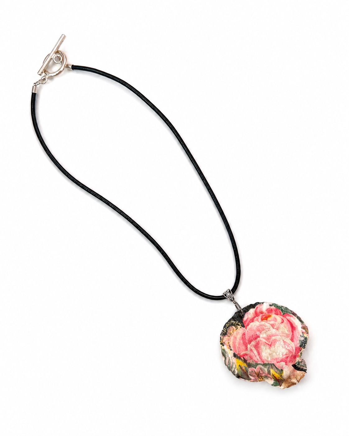 Rose Garden Shell Necklace by Rhoni Rocks Jewelry Rhondi Rocks