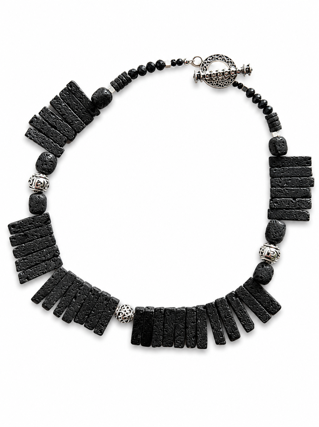 Obsidian Fringe Necklace Rhondi Rocks
