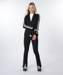 Punto Stripe Blazer by EsQualo in Black | Maison Khloe