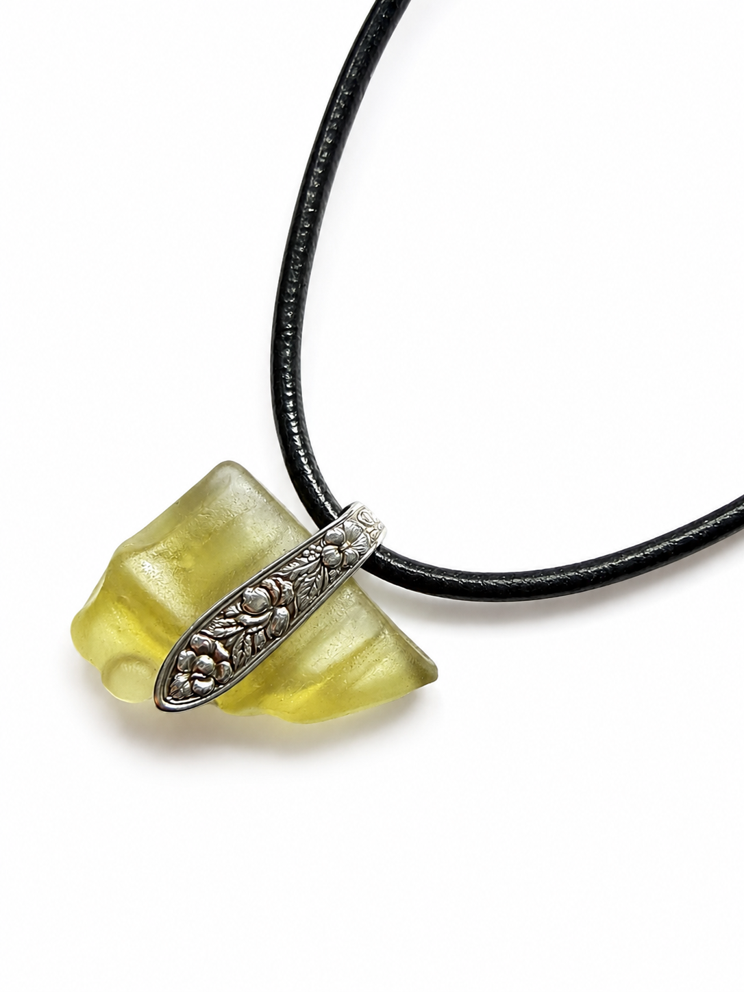 Rare Yellow Sea Glass Pendant by Rhondi Rocks Jewelry Rhondi Rocks