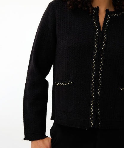 Cardigan with Gold Trim by EsQualo