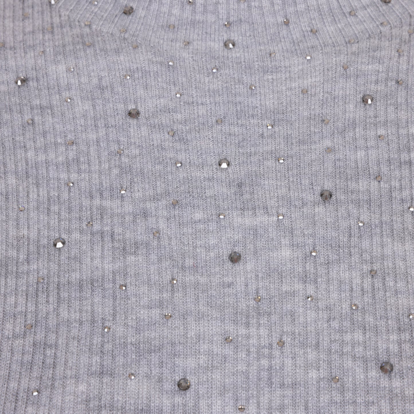 Studded Short Sleeve Fine Knit