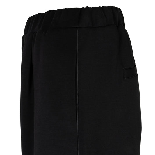 Modal Pleated Trousers by EsQualo in Black | Maison Khloe