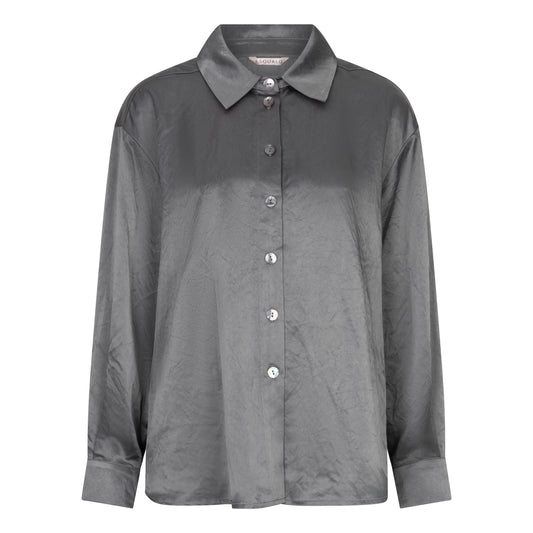 Oversized Acetate Blouse by EsQualo in Light Grey | Maison Khloe