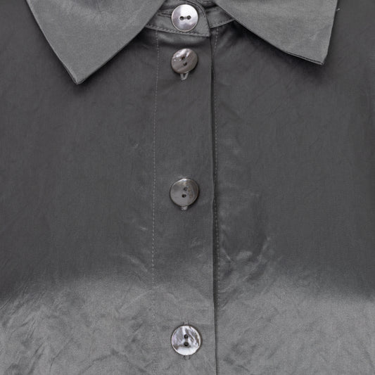 Oversized Acetate Blouse by EsQualo in Light Grey | Maison Khloe