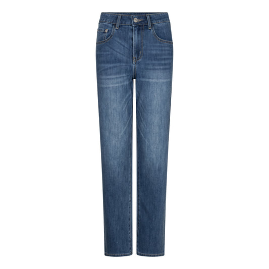 Straight Denim Trousers by EsQualo in Jeans Blue | Maison Khloe