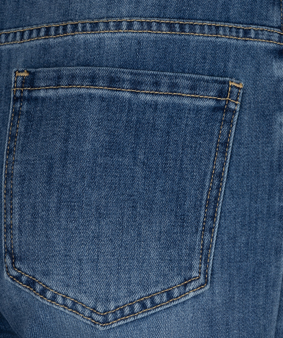 Straight Denim Trousers by EsQualo in Jeans Blue | Maison Khloe