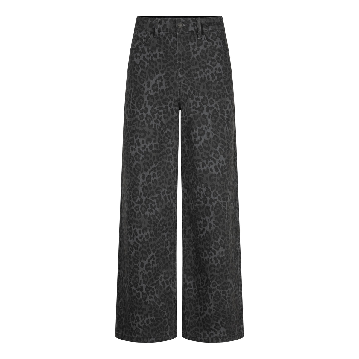 Leopard Denim Trousers by EsQualo in Print | Maison Khloe